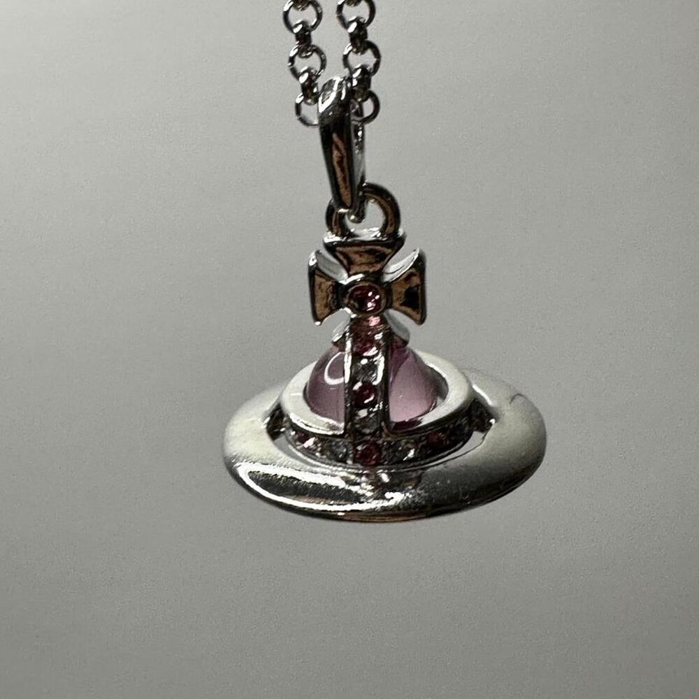 Vivienne Westwood Pink Cross Pendant B 84 C - Picture 4 of 6